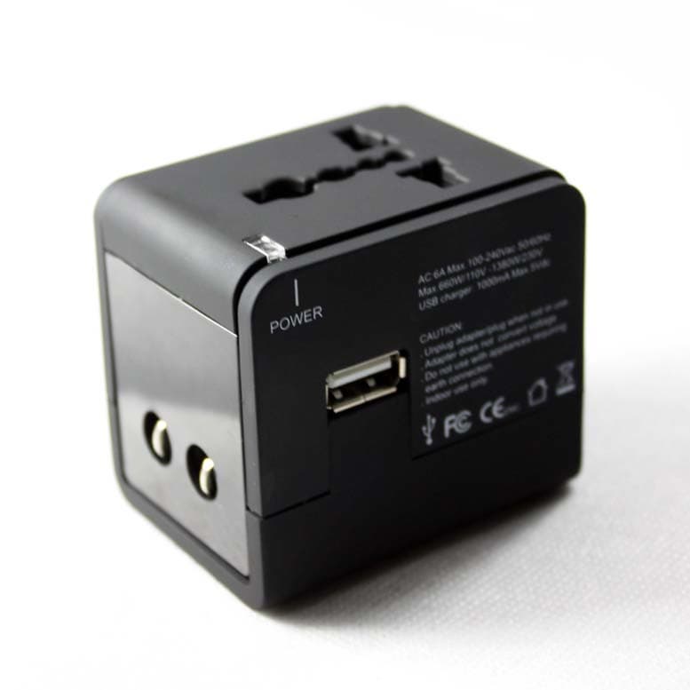 TRAVEL ADAPTER WITH USB CHARGER